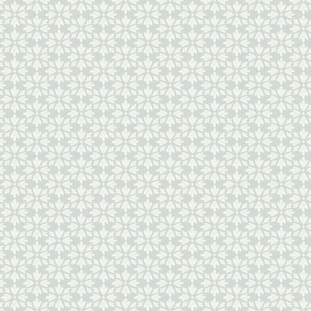 Chesapeake Phlox Light Blue Floral Stamp Wallpaper