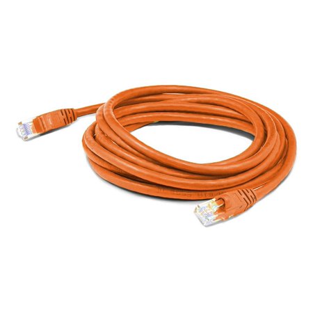 UPC: 0821455858493 | AddOn – Patch cable – RJ-45 (M) to RJ-45 (M) – 3 ft – UTP – CAT 6 – booted – orange