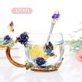 thumbnail image 2 of Labymos Blue Rose Enamel Craft Water Cup Drink Mug with Handle Design Tea Coffee Cup, 2 of 8