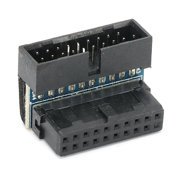 Conector de 19 pines con giro de 90 grados para cableado de host, accesorios para computadoras de escritorio