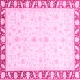 thumbnail image 1 of Ahgly Company Indoor Square Abstract Pink Modern Area Rugs, 5' Square, 1 of 4