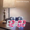 thumbnail image 4 of Despertador electrónico digital del regalo del reloj de pared LED del despertador digital inteligente 3d, 4 of 6
