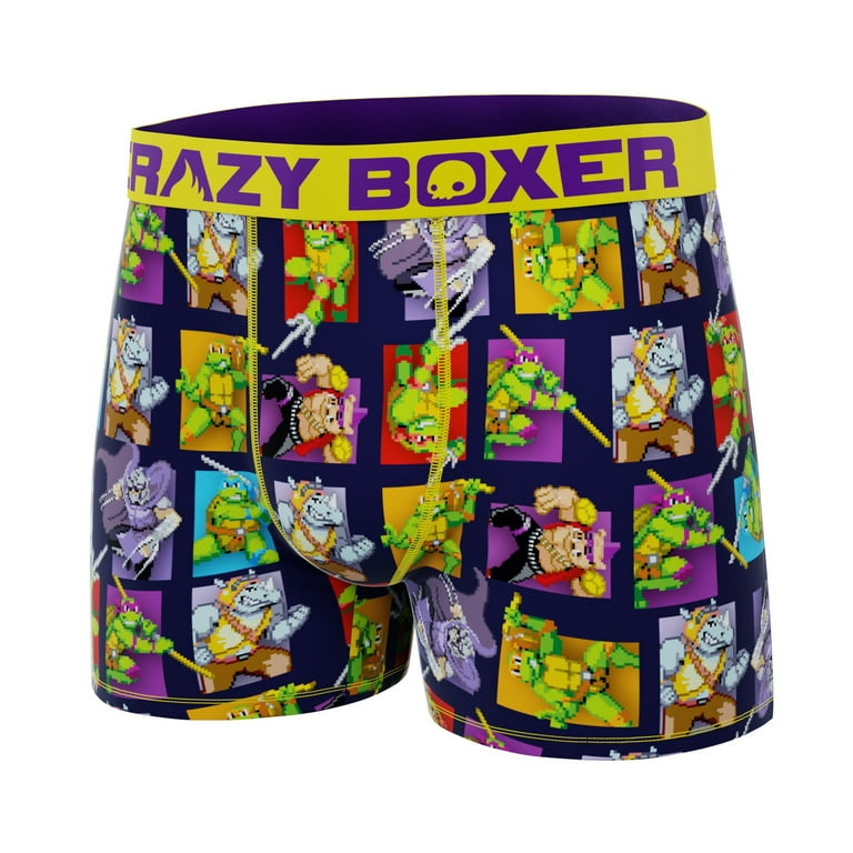 CRAZYBOXER Men's Ninja Turtles Boxer Briefs, Moisture-Wicking