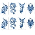 thumbnail image 1 of Los tatuajes semipermanentes duran 1-2 semanas, tatuaje temporal de 8 hojas, para adultos, hombres, mujeres, niñas y niños, 1 of 6