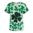 thumbnail image 6 of Gamivast St Patricks Day Scrubs for Women Funny Graphic V Neck Short Sleeve Tops Casual Loose Tunic Scrub with Pockets Holiday T Shirts S-5Xl, 6 of 6