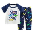 thumbnail image 2 of RTKFRFLM Toddler Boys Pajamas 2 Piece Sets Summer Homewear Girls Cartoon Printed Short Sleeve T Shirt Long Pants Suits Clothing Clothing Sets Outfits,Size 6-12 Months, 2 of 3