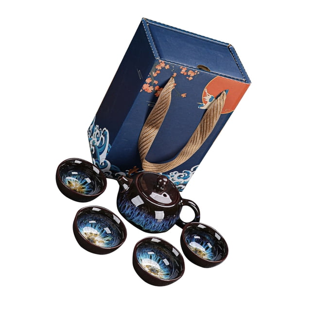 Bearachild Juego de tazas de té de estilo Vintage de cerámica para Hotel, tetera tradicional, juego surtido de tazas de té, regalo de Teteras