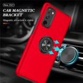 thumbnail image 3 of SZMLOGB Phone Case for Samsung FE with Ring Holder Shock Resistant Scratch Resistant PC Silicone Heavy Duty Protective Case-red, 3 of 6