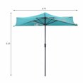 thumbnail image 5 of Yardi Yard 9Ft Patio Bistro Half Round Umbrella -Turquoise, Patio Offset Umbrella with Easy Tilt Adjustment, Outdoor Cantilever Hanging Umbrella, Sunshade Umbrella Canopy, 5 of 7
