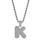 thumbnail image 5 of Colgante de letra K Zulema Micro Zircon Cadena Collar Plata, 5 of 7