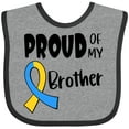 thumbnail image 3 of Inktastic Proud of my Brother Down Syndrome Awareness Boys or Girls Baby Bib, 3 of 4