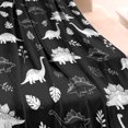 thumbnail image 3 of Black White Dinosaur Skeletons Bold Blanket,Comfortable Soft Lamb Wool Throw Blanket,All Season,Warm Lightweight Blankets for Sofa Bed Couch Living Room Chair,60"x80", 3 of 4