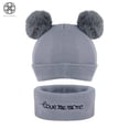 thumbnail image 5 of Luxtrada Newborn Kids Baby Boy Girl Pom Hat Winter Warm Knit Bobble Beanie Cap Scarf Set (Gray), 5 of 7
