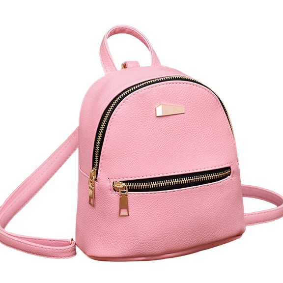 AOMRCOL Small Backpack Purse for Women Ladies Trendy Leather Mini Shoulder Travel Daily Daypacks Bags Pink