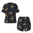 thumbnail image 5 of Picia Christmas Deers Pajamas Sets for Women Soft Short-Sleeved Pjs with Lounge Shorts Two Piece Sleepwear-X-Large, 5 of 9