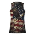 thumbnail image 4 of VBTAPA 4th of July American Flag Patriotic Tank Top Mens Graphic Sleeveless Gym Workout Shirt Gray XL, 4 of 5