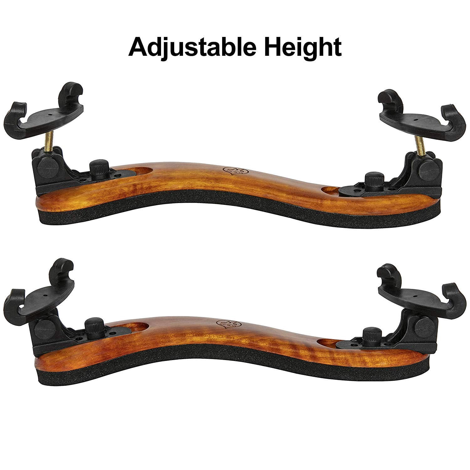 MI&VI Violin Shoulder Rest - Real Maple Wood | Collapsible | Adjustable | Height Adjustable Feet | Excellent Support Grip (Violin 4/4-3/4& Viola 14"-13")