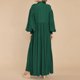 thumbnail image 5 of Vestido maxi suelto para mujer Botones casuales Vestido fruncido Dobladillo grande Vestido de primavera y otoño Hugtrwg  Para estrenar, 5 of 7