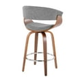 thumbnail image 4 of LumiSource Grey Vintage Mod 26" Fixed-Height Counter Stool - Set of 2, 4 of 4