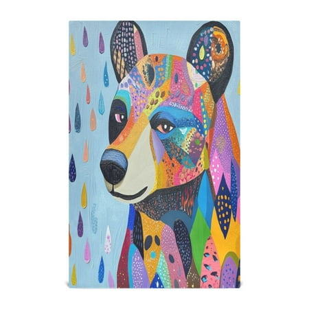

Kitchen Towel 28x18 Inches x6，Plate Towel Decorative Towel Napkin Tea Towel Tea Towels For Kitchen Dish Cloths & Dish Towels Colorful Raindrop Bear