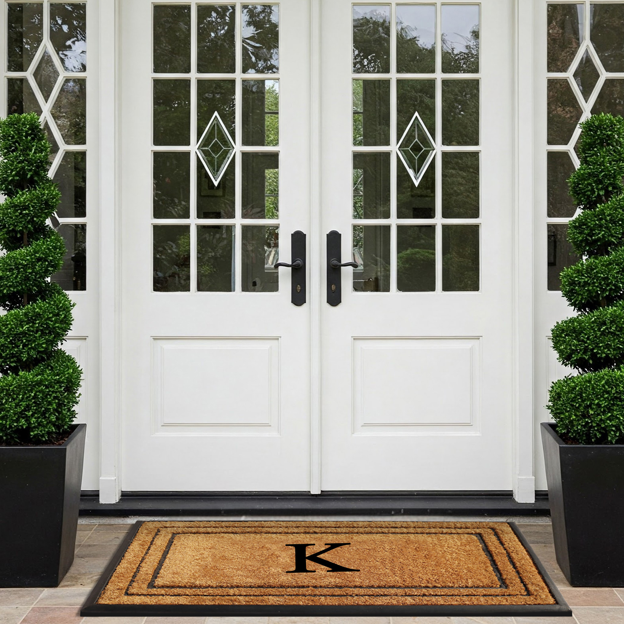 A1 Home Collections Natural Coir & Rubber Door Mat, Long-Lasting Entrance Doormats for Front Door, Thick & Non-Slip Durable Outdoor Entry Mat 30" x 60"