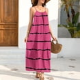 thumbnail image 6 of FRSASU Backless Cami Dresses for Women Cami Lounge Dress Backless Sleeveless Long Sundress with Back Tie Hot Pink-A, 6 of 9