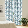 thumbnail image 2 of Ambesonne Vintage Curtains, Nouveau Style Floral Art, Pair of 28"x95", Seafoam Deep Sky Blue, 2 of 5