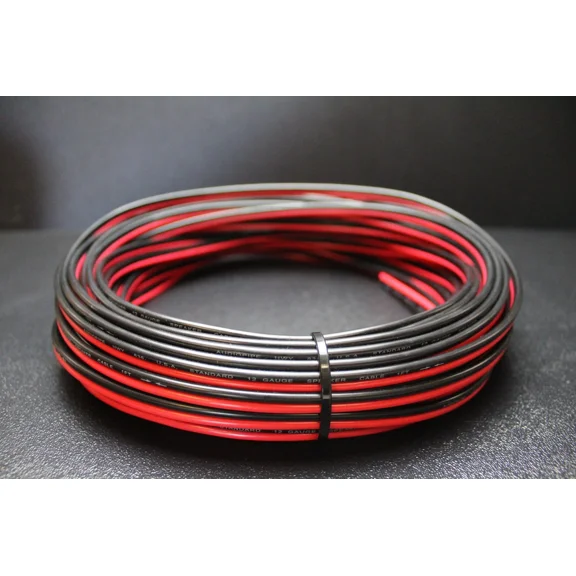 12 Gauge Red Black Speaker Wire Per 5 Ft Awg Cable Power Ground Stranded Copper