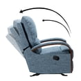 thumbnail image 2 of 14 Karat Home Upholstered Rocking Recliner Chair Set of 2 with Metal Base for Living Room, Navy, 2 of 10