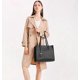 thumbnail image 4 of Women's Tote Bag Large Handbag Soft Leather Simple Shoulder Bag with Zipper for School Work Leisure -Qin, 4 of 5