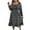 #011-Black, variant on Roncen Women's Solid V-Neck Dress - Casual Chic Style Long Sleeve Mid-Calf Length Dress with Flowy Hemline, Comfortable Loose Fit Maxi Dress for Office Daily Wear