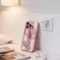 thumbnail image 6 of Curve Double Heart Hard Case for iPhone, Stylish Simple Curved Double Heart Pink Tempered Glass Full-coverage Drop-proof Phone Case for iPhone 17/16/15/14/13/12 ProMax (Pink, for iPhone 17ProMax), 6 of 7
