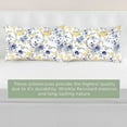 thumbnail image 4 of Set of 2 Floral Pint Pillowcases - 1500 Series Hotel Quality Microfiber, Soft and Smooth Envelope Closure - King, Gold Jenna, 4 of 4