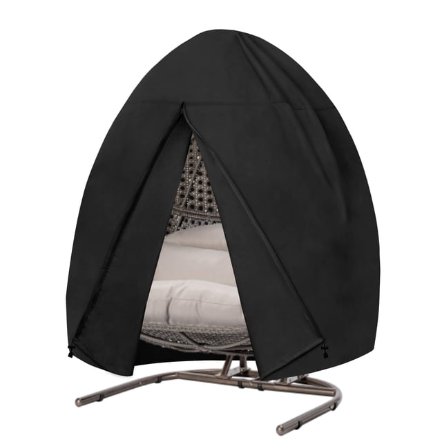 Funda para silla de patio con forma de huevo, fácil de usar, impermeable a los rayos UV