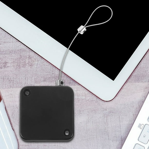 HAMPPLIES 2Ud Cable Retráctil De Acero Para Seguridad Antipérdida Con Automático Negro