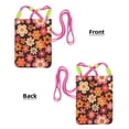 thumbnail image 4 of Multi-Color Cross-Body Handbag 8.27×5.91in Waterproof, Scratch-Resistant And Odor-Free Detachable Shoulder Strap Retro Groovy Flowers Pattern (10), 4 of 8