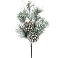 thumbnail image 1 of Set of 2 Snowy Pine Pick With Pine Cones Faux Plants And Trees, 1 of 1