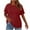 Red, variant on CHGBMOK Womens Tops Dressy Casual Pleated Tunic Shirts Summer Crew Neck Blouse,Sizes L-5XL