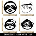 thumbnail image 2 of Sloth Hanging Face Smart Glasses Cute Bow Rubber Stamp Set for Scrapbooking Crafting Stamping - Mini 1/2 Inch, 2 of 7