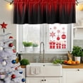 thumbnail image 5 of 2 Pack Valances for Window, Dark Red Black Ombre Short Curtains for Kitchen Bedroom Living Room, Modern Abstract Art Striped Gradient Rod Pocket Small Window Treatment Valance Drapes 42 x 12 Inch, 5 of 8
