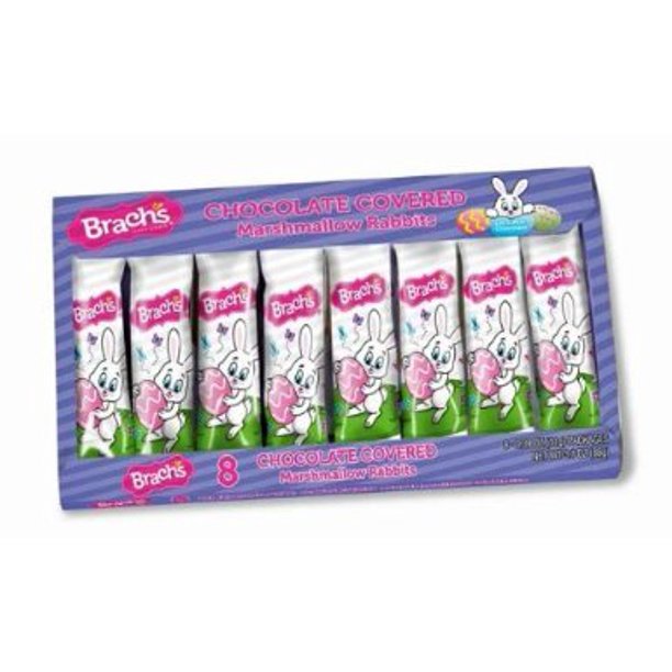Brach's Easter Chocolate Covered Marshmallow Rabbits 3.1oz/8ct (Pack of 8)