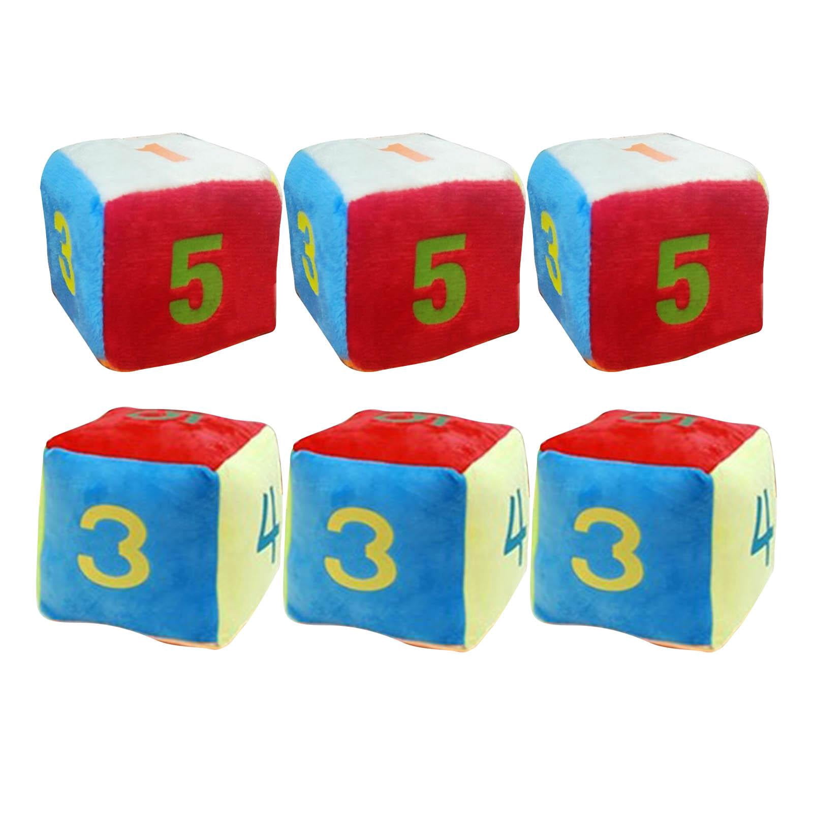 kusrkot 6Pcs Mirror Hanging Dice 6x6x6cm Early Education Toy Decorative Learning numbers