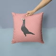 thumbnail image 2 of Animal Art Checkboard Design Fabric Decorative Pillow, 2 of 4