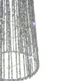 thumbnail image 5 of Northlight LED Lighted Glittered Outdoor Christmas Cone Tree - 23.5" - Silver - Set of 3, 5 of 7