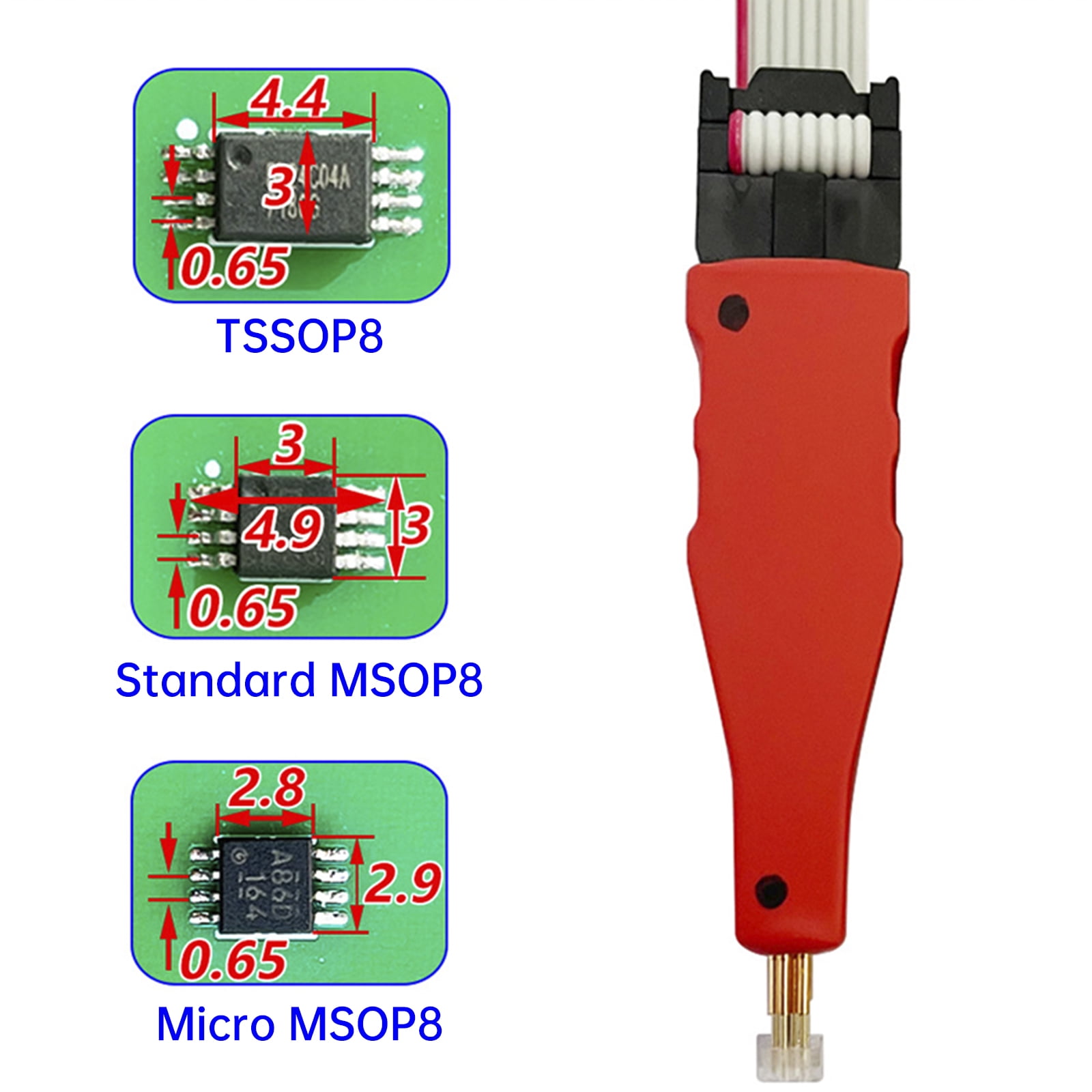 TSSOP8/MSOP8 Micro Chip Burn Test Probe Spring Pin Car Program