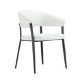 thumbnail image 6 of Belle White Textured Leatherette Dining Chair with Metal Legs, 6 of 11