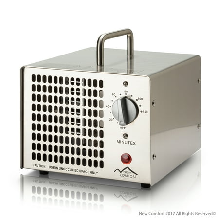 Stainless Steel New Comfort Commercial 8,500 mg/hr O3 Ozone Generator Air Purifier Model HE-500 6,000