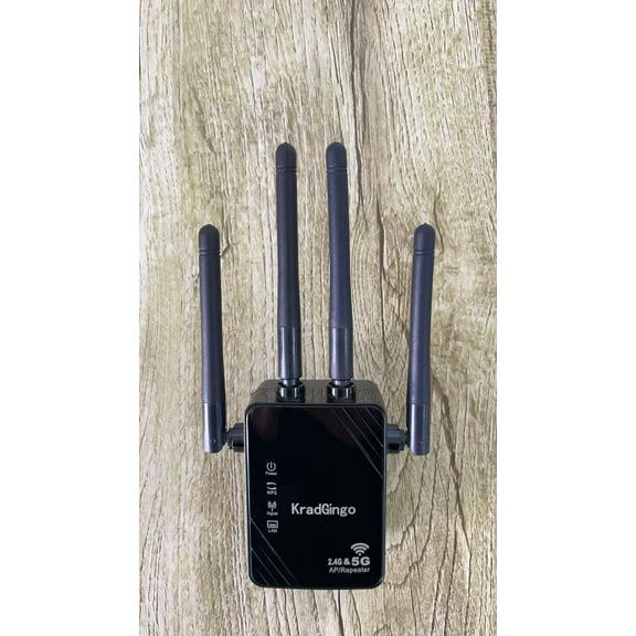 KradGingo WiFi Extender Internet Booster, 10000 Sq.ft Long Range Repeater Wireless Routers Amplifier, Mesh Wi-Fi 80% Faster, Support More Network Devices at Home