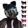 thumbnail image 2 of ZHaobin Motorcycle Helmet Cat Ears Decoration Cute Plush Stickers Motocross Helmet Full Face Off Road Helmet Decor Cosplay Styling (I), 2 of 7
