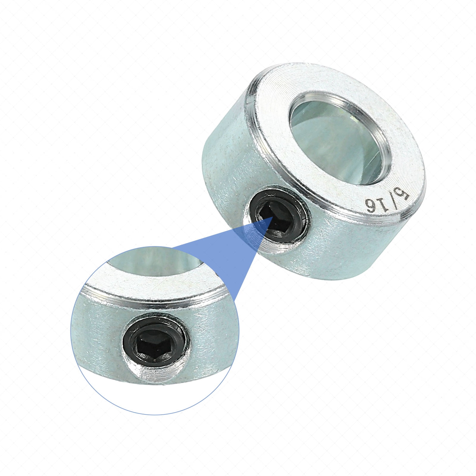 16pcs Set Screw Collars 5/16" Bore Carbon Steel Shaft Collars, 5/8" OD, 5/16" Width Lock Axle Collar Clamp
